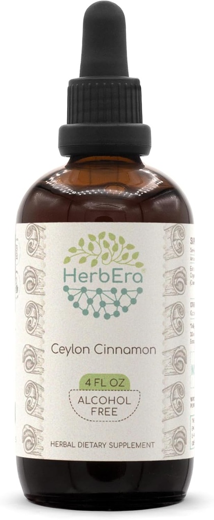 Ceylon Cinnamon B120 alkoholfri urteekstrakt Tinktur, konsentrert flytende dråper naturlig kanel (Cinnamomum Verum) (4 fl oz)