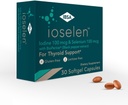 Ioselen - Thyroid støtte Supplement - 100 mcg Selenium, 100 mcg jodin, 5mg BioPerine - 30 Soft-Gel Caps for økt biotilgjengelighet og absorpsjon - Glutenfri, Laktosefri, sukkerfri, ikke-GMO