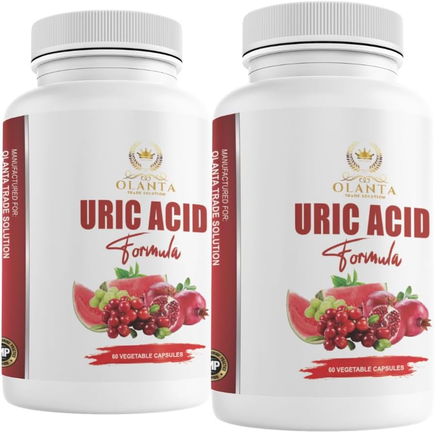 Generisk Herbal Uric Acid - URIC Acid Complex - Felles støtte, Vanntetthetspiller for kvinner, Melk Thistle Supplement, Tart Cherry, Grønn Kaffebønner, Citric Acid, Celery Seed, Pomegranate - 2 B