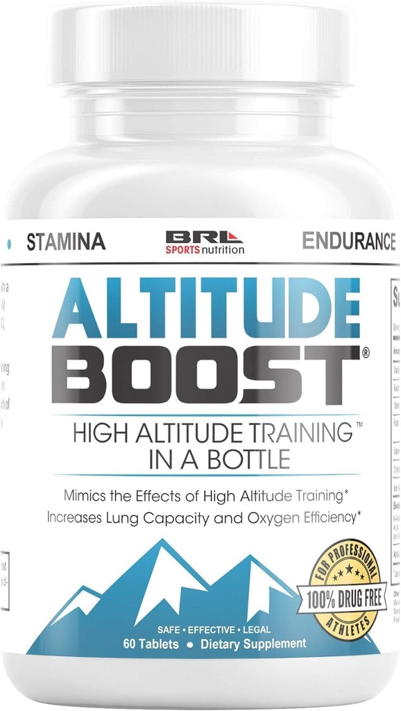 Høyde Boost. Høy høyde trening i en flaske å øke VO2 Max, utholdenhet, oksygen med alfa liposyre, jern og vitamin B 12 (60 tabletter)