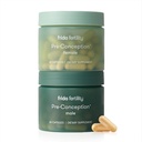 Frida Fertilitet Pre-Conception Supplement Set, Hans og hennes daglige vitaminer og mineraler for fertilitet, Egg støtte og sperm helse, folsyre, inositol, CoQ10, 60 kapsler hver, 30 dagers forsyning