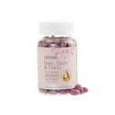 Håret hud og negler Vitaminer – 5000mcg Biotin med vitamin C, E, kollagen, hyaluronsyre, Argan & kokosolje – Luksiv hårvekst og strålende hudtilskudd for kvinner – 120 Softgels