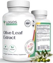 Olive Leaf Extract Capsules - immuntilskudd for menn og kvinner, polyfenol og flavonoid for total velvære - Ikke-GMO og Vegan Olive Olje Kapsler - 60 greve