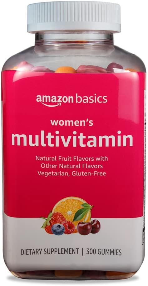 Basics Women's Multivitamin, 300 Gummies (150 Serveringer) (tidligere Solimo)