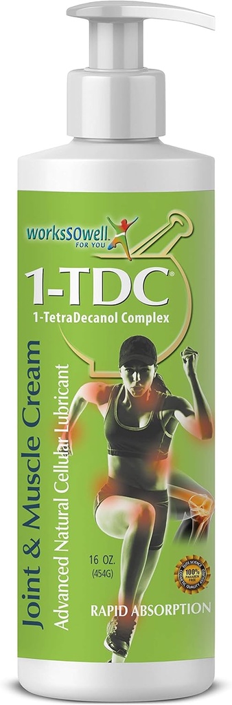 1tdc Joint & Muscle Relief Cream - Bruk på baksiden, kne, hals, skulder, Hip - Soothes Stiff Joints, Muskler, og skader på 5-10 minutter - Relaxer - 16 oz