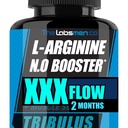 L Arginine Nitric Oxid kosttilskudd for menn - lykkelig kone, Happy Nights Hjelp Øk blodstrømssirkulasjon, Muskelpumpe pre trening, mannlig utholdenhet w / Tribulus - 2 Mons