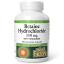 Naturlige faktorer, Betaine HCL 500 mg, støtter sunn digestion og en sunn mikrobiom, 180 kapsler (180 porsjoner)