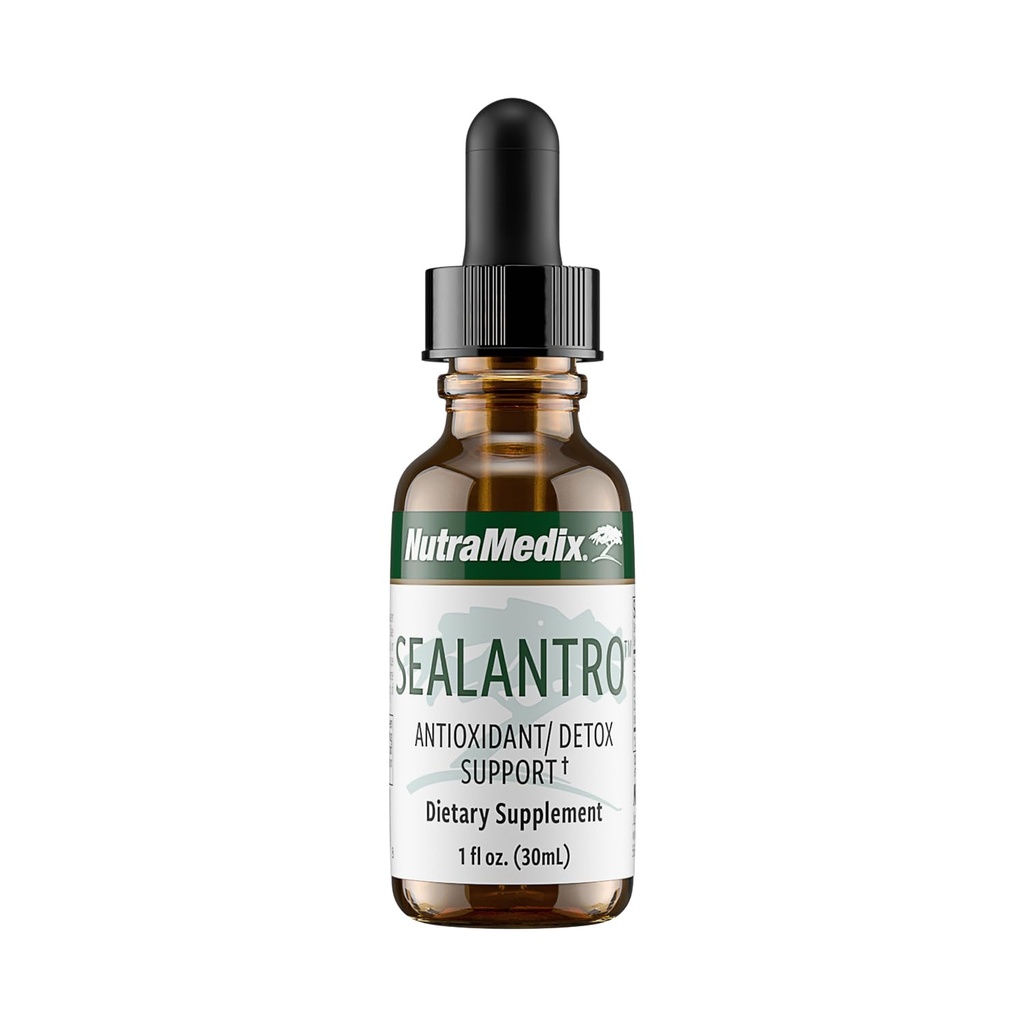 NutraMedix Sealantro - Body Detox Drops & Antioksidanter Supplement - Klorella, Stillehavet Cold-Water Rødt Seaweed & Cilantro Extract - Herbal Detox formel (1oz)