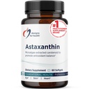 Design for Helse Astaxanthin - Mikroalgae (Haematococcus Pluvialis) Ekstrahert karotenoid Antioksidant Supplement - Støtte for kardiovaskulære, GI, Hud + Eye Health (60 Softgels)