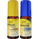 Dag & natt Budle, Bach Rescue REMEDY Spray, Naturlig Stress Relief [og] Rescue SLEEP Spray, Naturlig søvnhjelp - 2-Pk, Homeopatisk Blomster Essens, Vegan, 7ml Ea