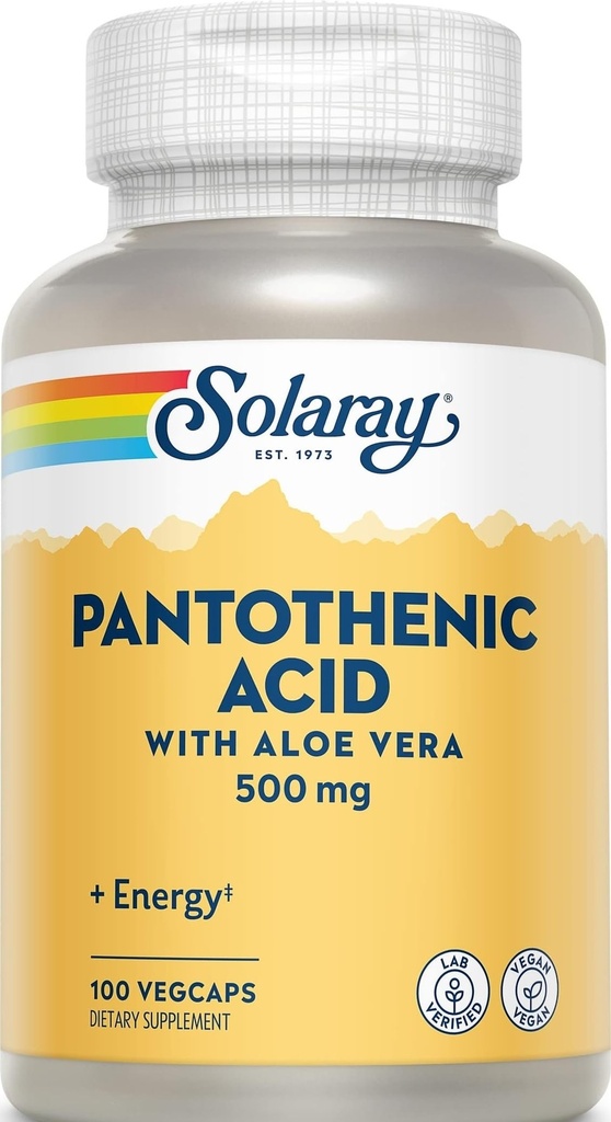 Solaray Pantotensyre 500mg -100 Caps