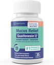 WELMATE - Guaifenesin 1200mg (35 tabletter) - Mucus Relief - Forventning - Cough & Cold - 12 Hr-støtte - Utvidet Bi-Layer Tabletter - Over-The-Counter Medisinering