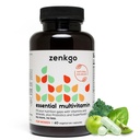 Zenkgo Multivitaminer + organiske hele matvarer + probiotika for kvinner, støtter immunisme, Digestion, Energi, Gut helse, vitaminer A, E, B6, B12, Vegan D3, K2 (MK-7), Folat, Mineraler, Superfoods(60Ct / 30Day)