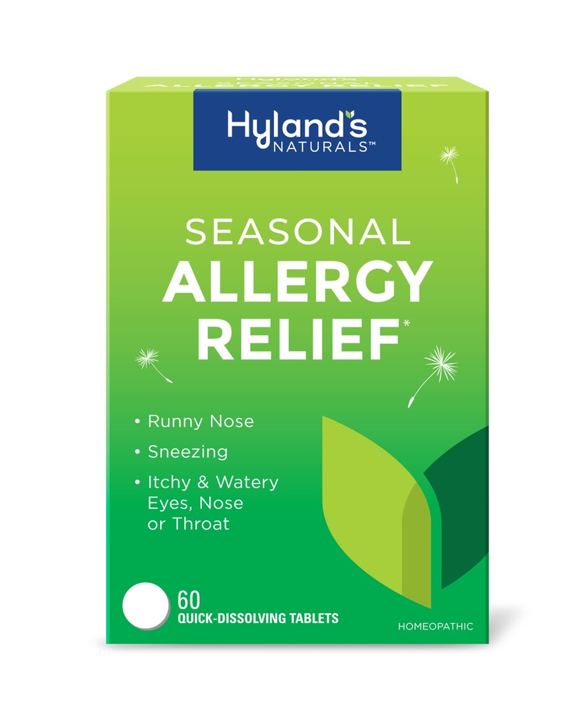 Hyland er innendørs og utendørs, ikke drowsy sesongale Allergy Relief piller, For Sneezing, Runny nese, kløende og vannige øyne, nese eller throat, trygt og naturlig, hurtig oppløsende tabletter, 60 greve