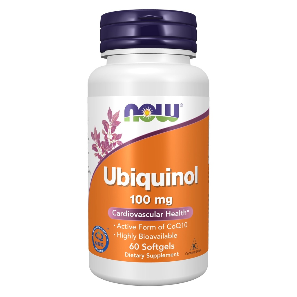 NU Mattilskudd, Ubiquinol 100 mg, høy biotilgjengelighet (den aktive formen av CoQ10), 60 Softgels