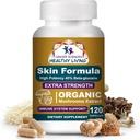 Kreft vitenskaper Hud velvære Supplement, USDA Certified Organic Extract Mushrooms Supplement, Extra styrke 1.500 mg, høy styrke 40% Beta-Glucans, Immunstøtte, Glødende kompleks, 120 kapsler