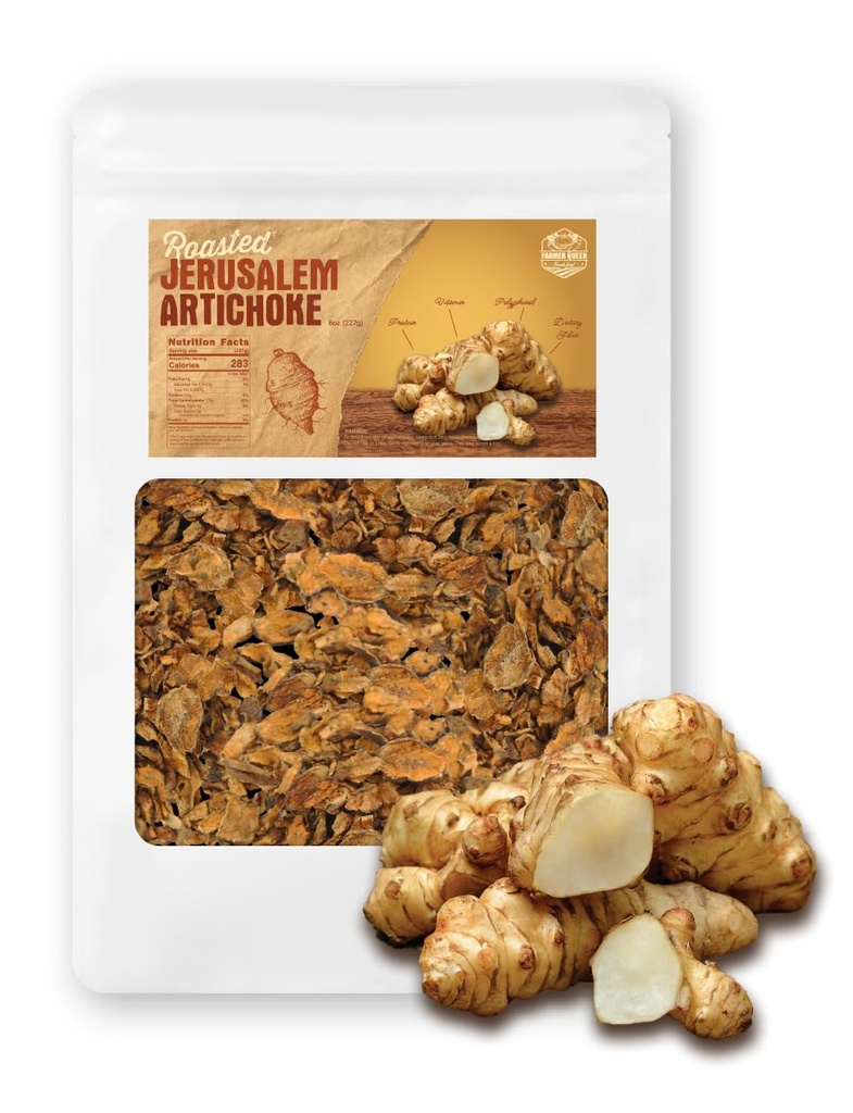 (8oz) Farmer Queen Roasted Jerusalem Artichoke Helianthus Tuberosus Rich Inulin Polyphenol Diett Fibe
