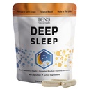 Bens naturlige helse Deep Sleep Support Supplement, Melatonin, Valerian, Kamille og Lavender, 30 kapsler