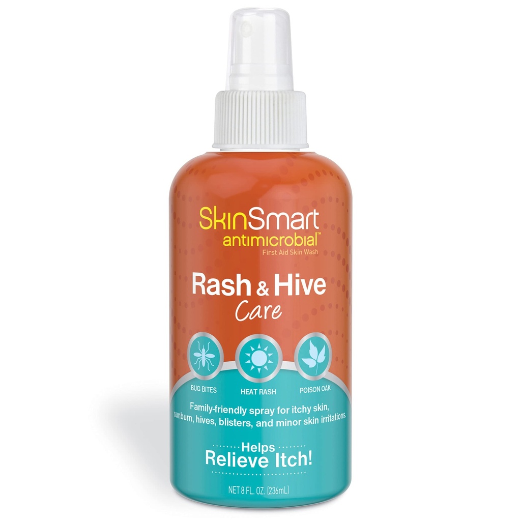 SkinSmart Antimikrobiell Utslett og Hive Care, Førstehjelp hudvask, 8 oz Spray Flaske