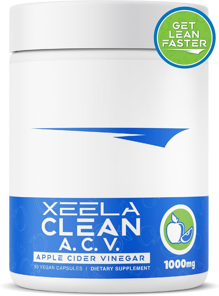 XEELA Apple Cider Vinegar Capsules med moren for menn og kvinner - Appetitt og craving + Vektkontroll å få Lean