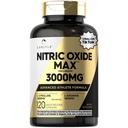 Carlyle Nitric Oxid Supplement 3000 mg 120 kapsler pre trening med L-Arginin & L-Citrullin ikke-GMO, Glutenfri