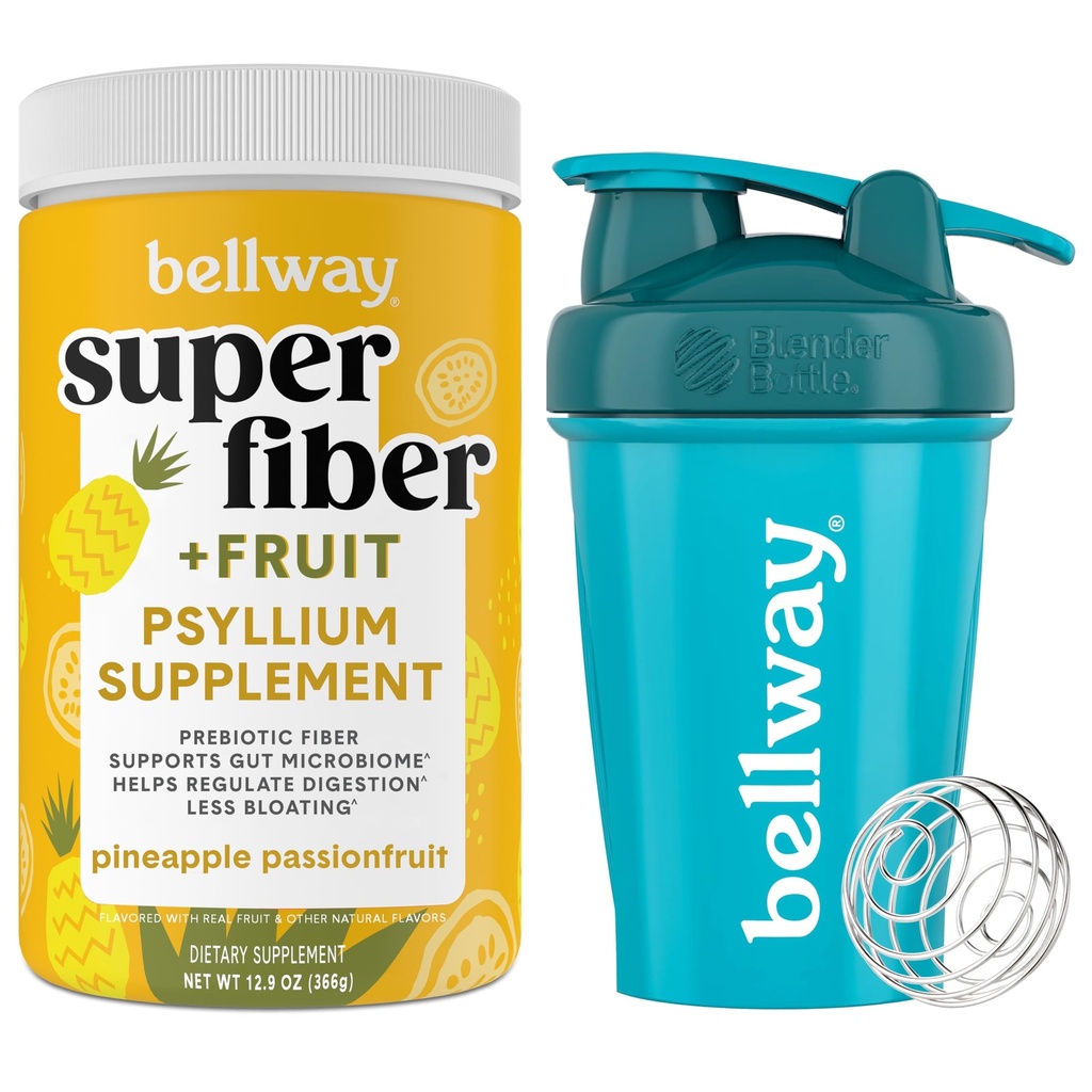 Bellway Super Fiber Powder + Frukt, Pineapple Passion Frukt Shaker Flaske Bundle