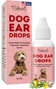 Hunde ørerenser - alle naturlige øredråper for hund øreinfeksjon - Eliminerer yeast Odor, Loosens Wax, forhindrer infeksjoner, lindrer kløe - trygt, gentle, effektiv kløende øre relief, laget i USA