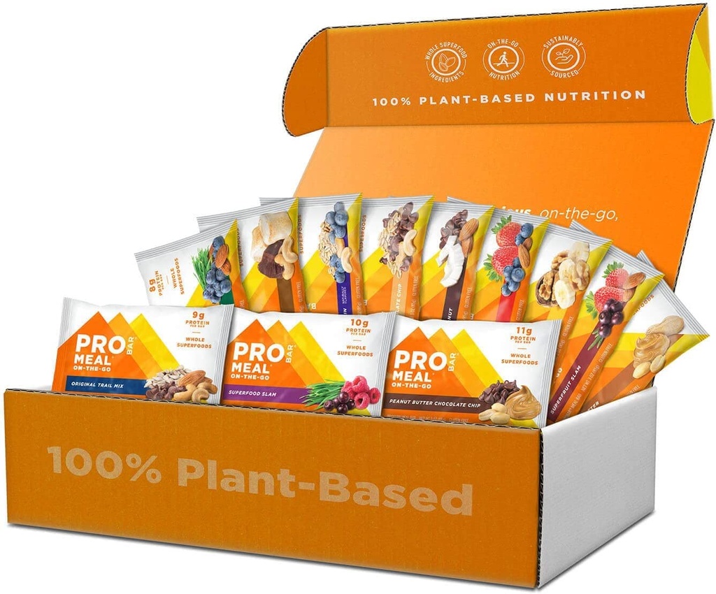 PROBAR - Måltid Bar 12 Flavor Variety Pack - Naturlig energi, ikke-GMO, Glutenfri, plantebaserte hele mat ingredienser, 3 Ounce (pakke av 12) - Flavors May Vary