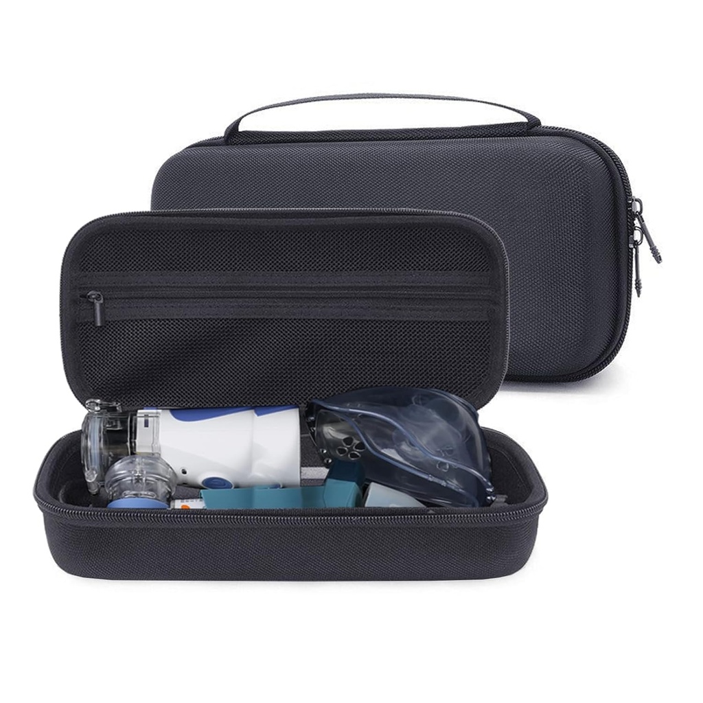 Carring Case Reise Organiser Bag Holder Kompatibel med Nebulizer Machine, Astma Inhaler Spacer for barn og voksne, Ventolin Masker, Allergi Meds, Maske