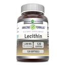Amazing Formler Lecithin 1200 mg Softgels Supplement | Høy styrke | Ikke-GMO | Glutenfri (1 pakke, 120 greve)