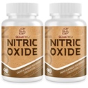 Nitric Oxid Supplement, Nitric Oxid Booster & 6-i-1 Phytonutrient blanding for hjerte, flyt, immun - 90 kapsler (2 flaske)
