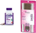 Narrol Melatonin 5 mg Fast-Dissolve 200 tabletter og sveitsere bomull Swabs 300 greve