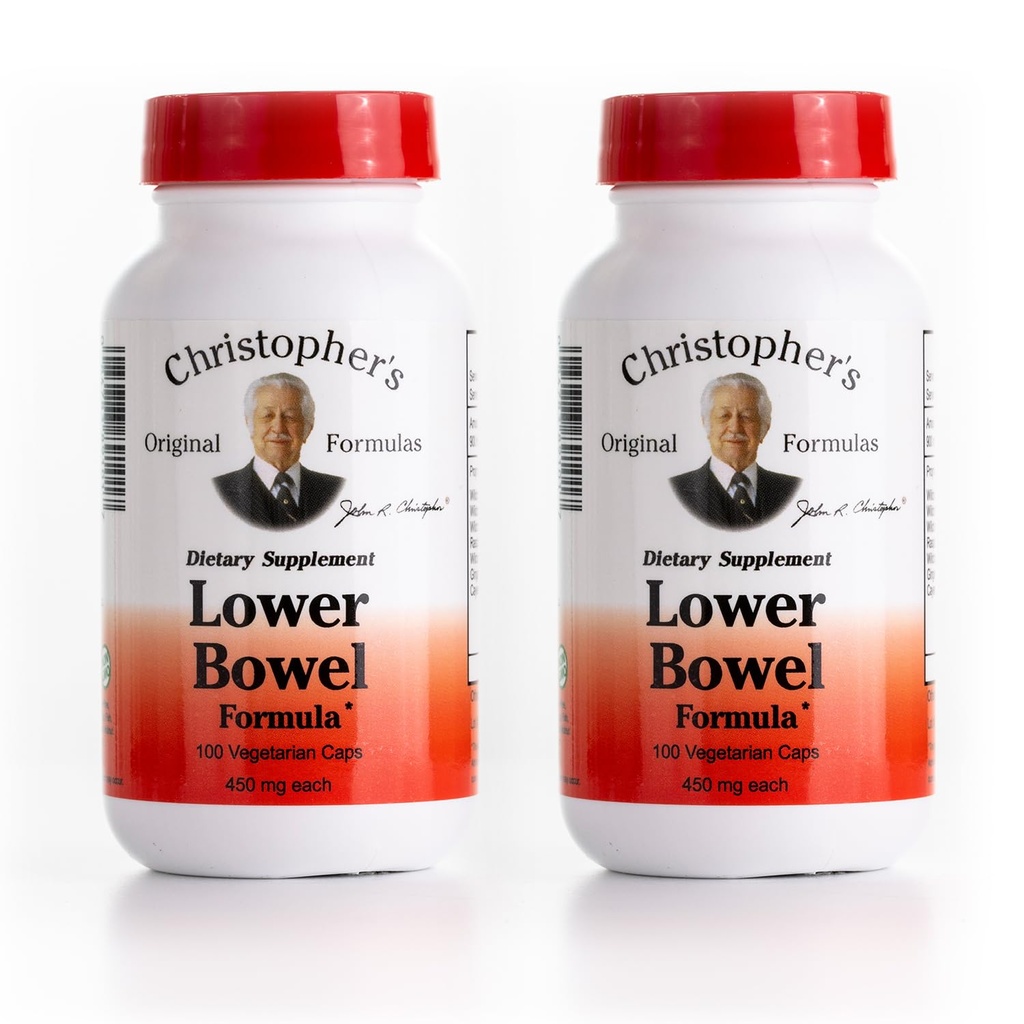 Christophers opprinnelige Formler Lavere Bowell Cleanse Formula Capsules - Herbal Laxative Colon Cleanse og Gut Cleanse 100 ct. - Pakke med 2