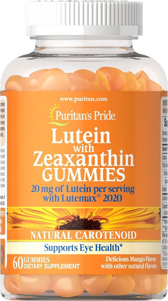 Puritans Pride Lutein med Zeaxanthin Gummies, 60 greve