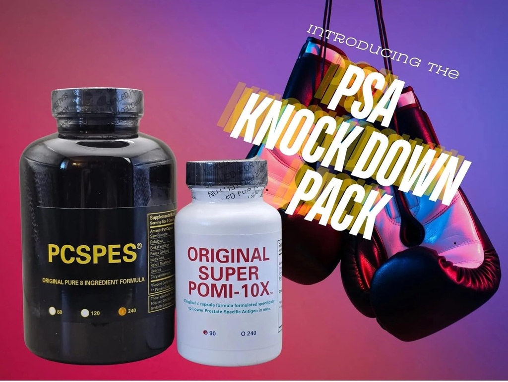 Super POMI 10X Prostate Helse Supplements for menn - støtter sunne PSA-nivåer, bedre bladerkontroll og natttid urinasjon - ikke-GMO, soya-fri 330 telling