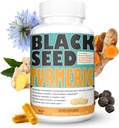 Turmeric 1350mg Curcumin 150mg svart frø pulver 75mg Ginger Extract 50mg svart pepper frukt ekstrakt 10mg bioperine 60 Veggie Count Capsules by Sweet Sunnah