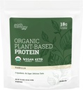 Organic Plant Protein Powder Vanilla, Organic Protein pulver for kvinner og menn, Pumpkin & Era Protein pulver Vegan, Glutenfri, Plant Basert Protein Shakes, 18g - 21,5 Oz
