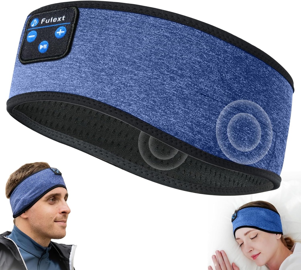 Sleep Hodetelefoner Headband10Hrs Bluetooth Headband med koselige ørepropper Komfortabelt sove hodetelefoner for side sovende, søvn og lounge gave idea for kvinner menn