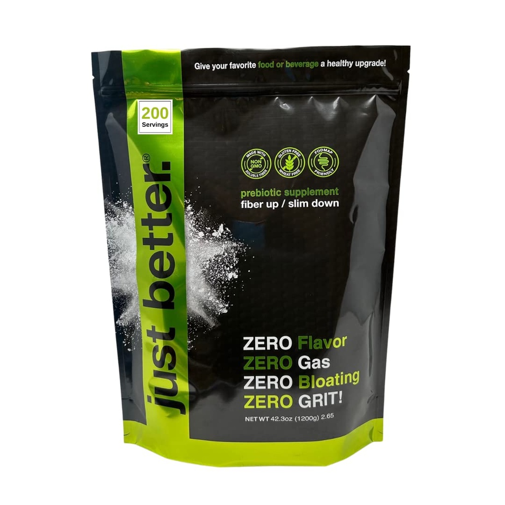 Prebiotiske Fiber Supplement for en sunn Gut Ō Fiber pulver med Zero Grit Zero Smak og ingen Bloating eller gass | Føle helt raskere | Keto ikke-GMO Glutenfri Vegan 200 Serveringer