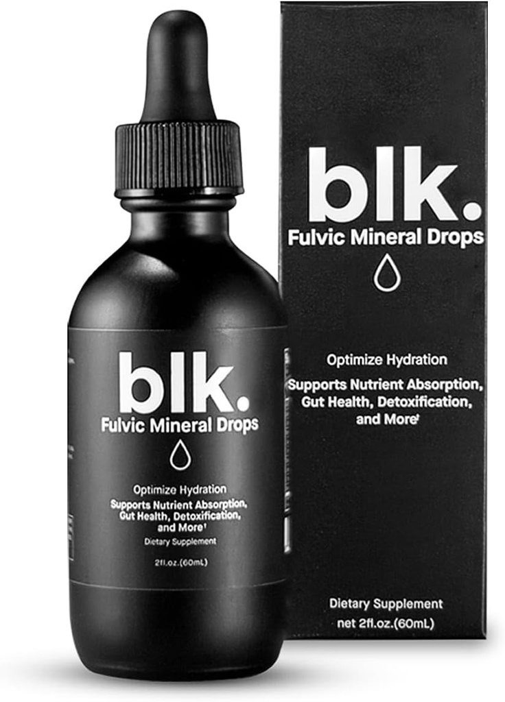 blk. PH 8+ Natural Mineral Alkaline Vann faller Electrolyte Infundert med fulvic og aminosyrer, null sukker, 2oz.
