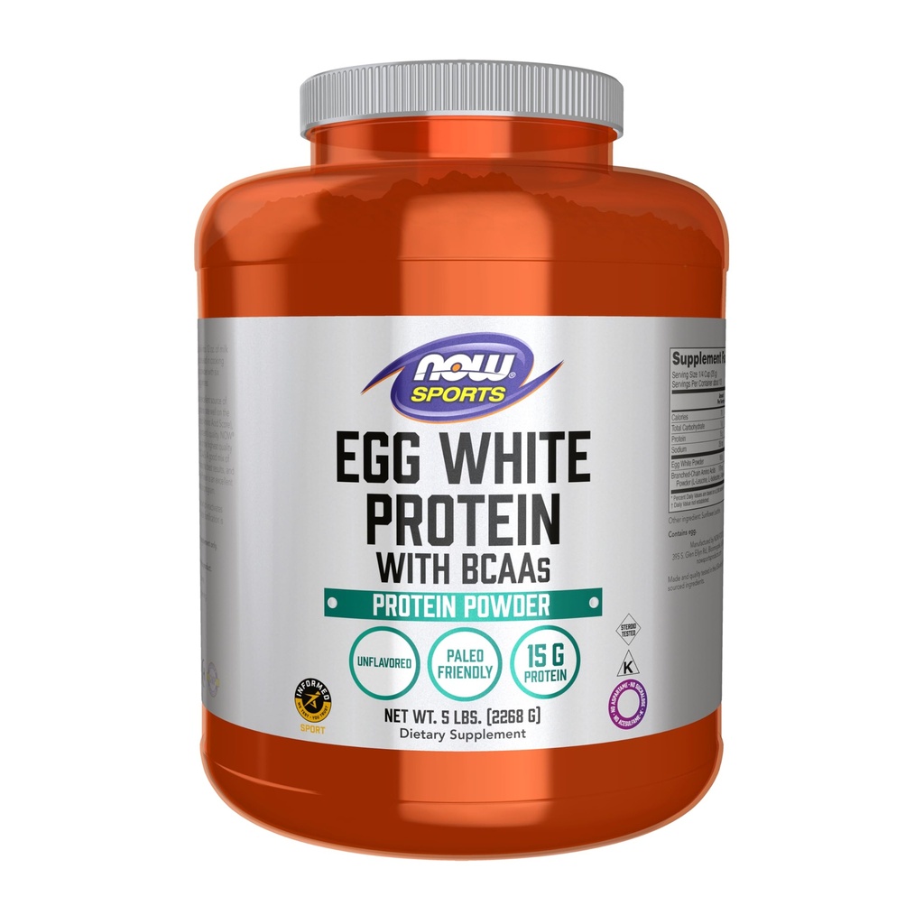 egg hvitt protein nå mat 5 lbs pulver