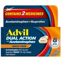 Advil Dual Action Tilbake Smerte Caplets Leverer 250 mg Ibuprofen og 500mg Acetaminophen Per Dose i 8 timers ryggsmerter Relief - 72 Teller
