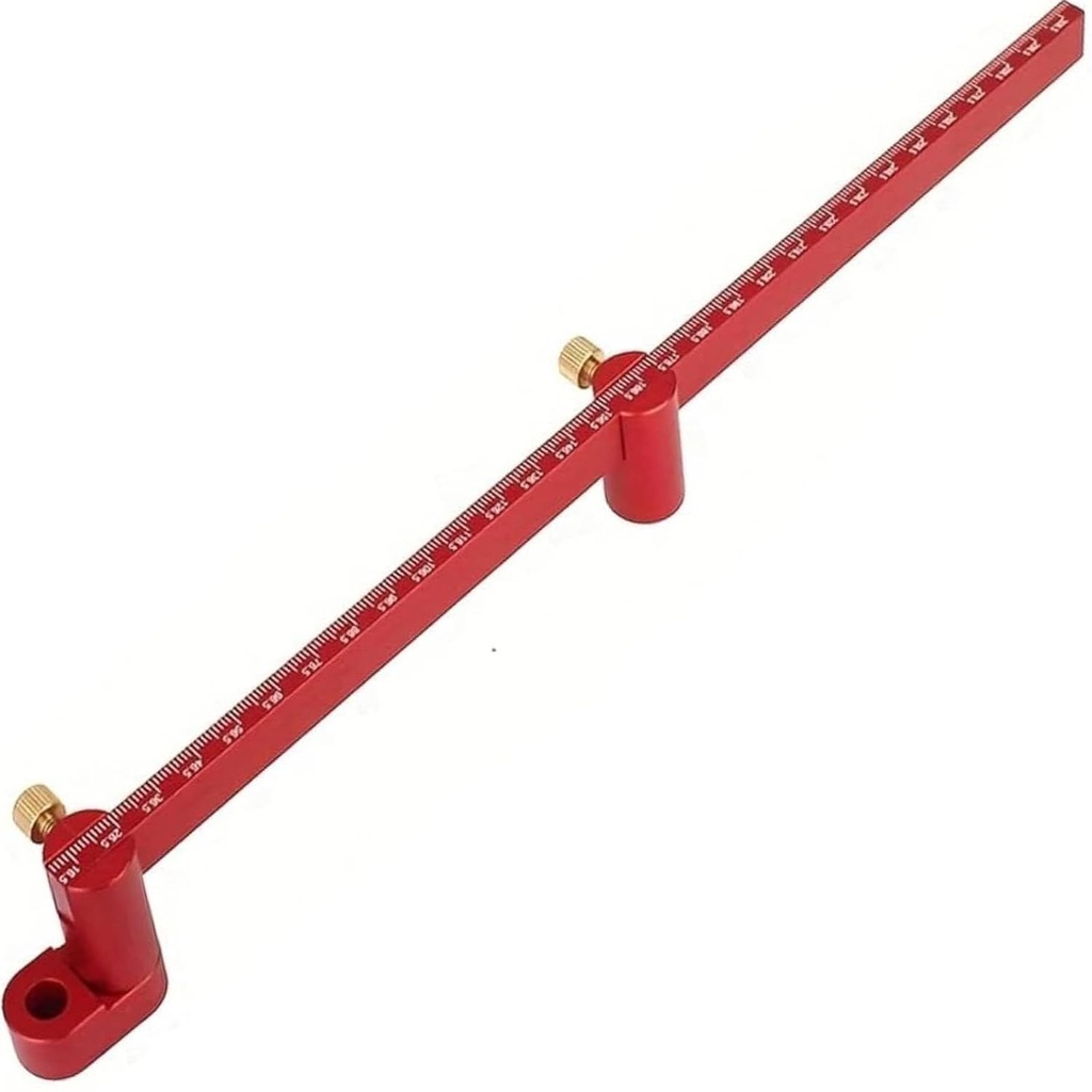 300mm Woodworking Compass Tool, Trearbeidskompass Scriber, Stor kompass for trearbeid, Sirkelkompass Trearbeidssirkel Hersker Merking Gaugesirkel Merkeverktøy - Rød