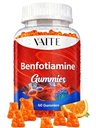 Benfotiamin 320mg Gummier med 45mg L-Leucin Supplement: Essential Vitamin B1 Complex for menn og kvinner, Ikke-GMO, Vegan & Glutenfri - støtter metabolisme, energi og nervesystem helse