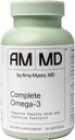Amy Myers MD Complete Omega-3 Softgels - Fish Oil Supplement for kariovaskulær og immunsystem støtte - Ikke-GMO, ikke-Dærlig og ikke-Soy - 60 Softgels (60 Serveringer)