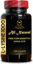 L-LYSIN 1000 mg gratis form aminosyre essensiell - Lysin kosttilskudd muskel vedlikehold og gjenoppretting immunsystem, Aminosyre fri form, avansert formel lysin - 1 flaske 100 greve