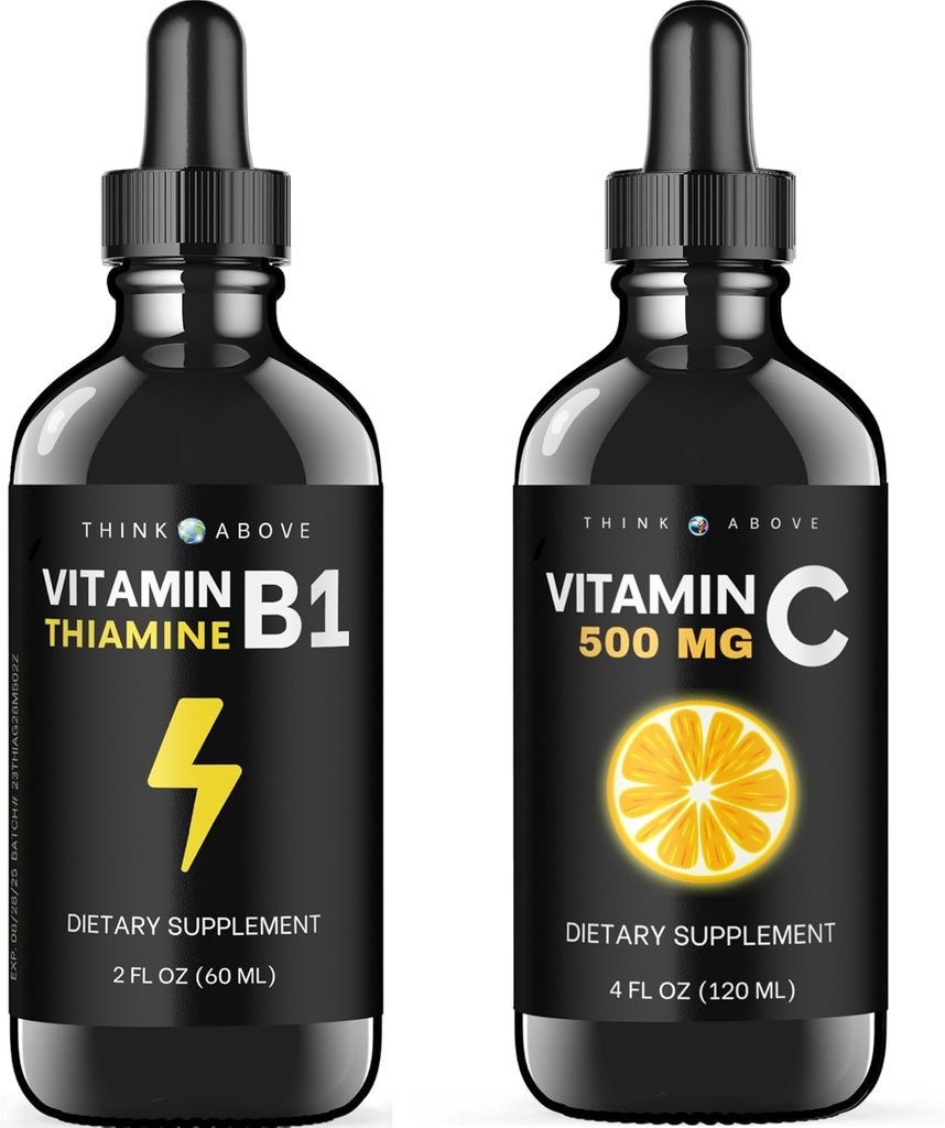 Vitamin B1 Thiamin Mononitrat - flytende dråper - 2 oz