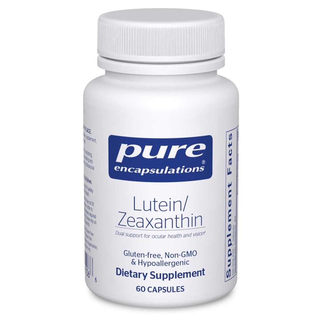 Pure Enkapslinger Lutein & Zeaxanthin - Støtter total Vision* - opprettholder Macular Pigment & Eye Health* - Antioksidant Support* - Vegan-vennlig og ikke-GMO - 60 Kapsler