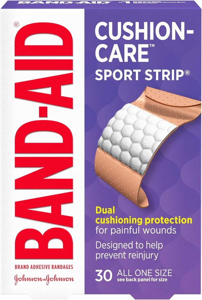 Band-Aid merkevare klesmerke Bandages, Sport Strip/Extra Wide, 30 greve