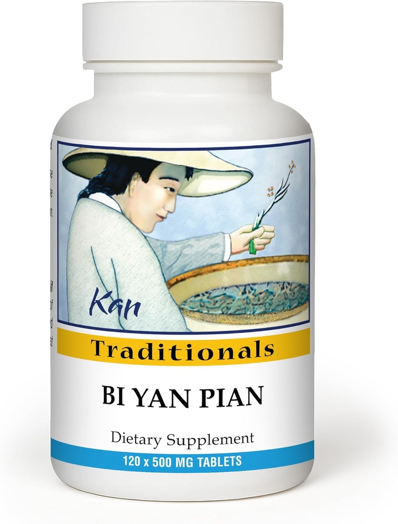 Kan Herb Company Bi Yan Pian – Tradisjonell kinesisk urteformel for sinus helse, støtter Clear Nasal Passages, Eases Seasonal Discomfort, Herbal Supplement, 120 tabletter